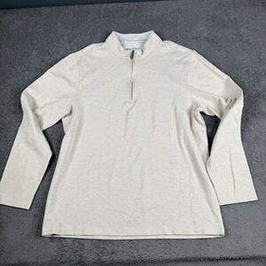 Mizzen+Main Cream Zip Up Sweater